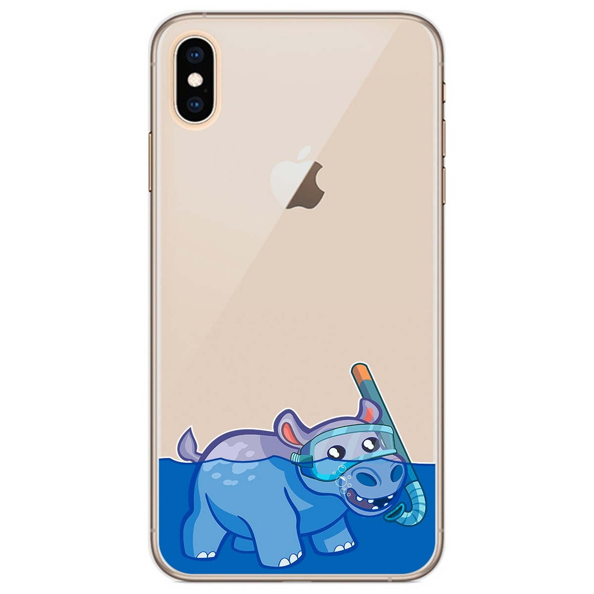 Tumundosmartphone Funda Gel Transparente para Iphone Xs Max diseño Hipo Dibujos
