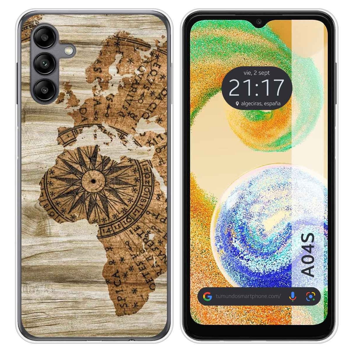 Funda Silicona para Samsung Galaxy A04s diseño Madera 07 Dibujos