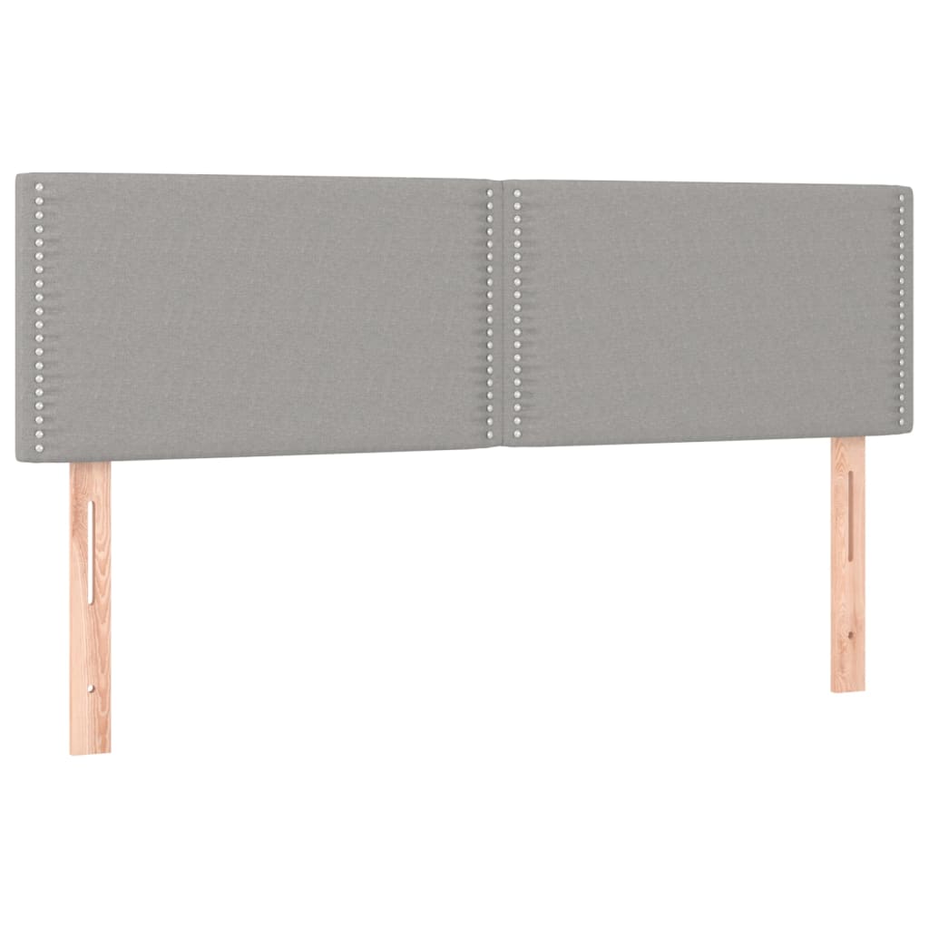 vidaXL Cabecero con LED de tela gris claro 144x5x78/88 cm