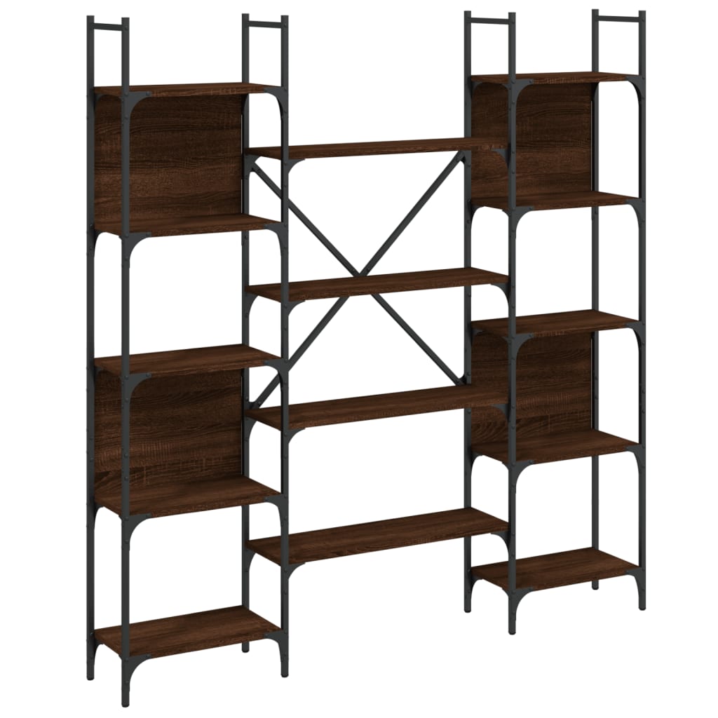 Estantería Vidaxl de Madera Ingeniería 155,5x24x166,5 Cm Negro
