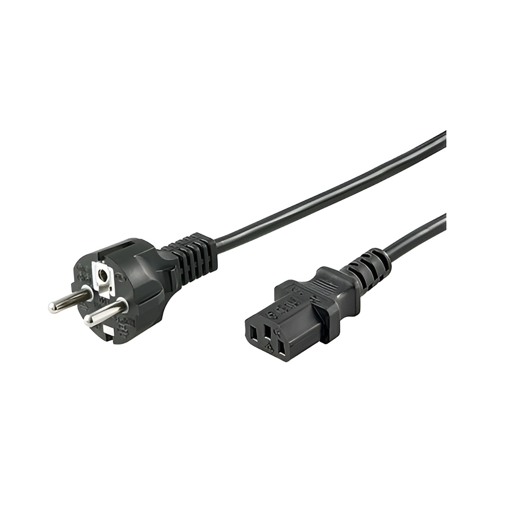 Goobay 96037 - Cable (5 m, Macho/Hembra, CEE7/7, C13 acoplador, 250 V, Negro)