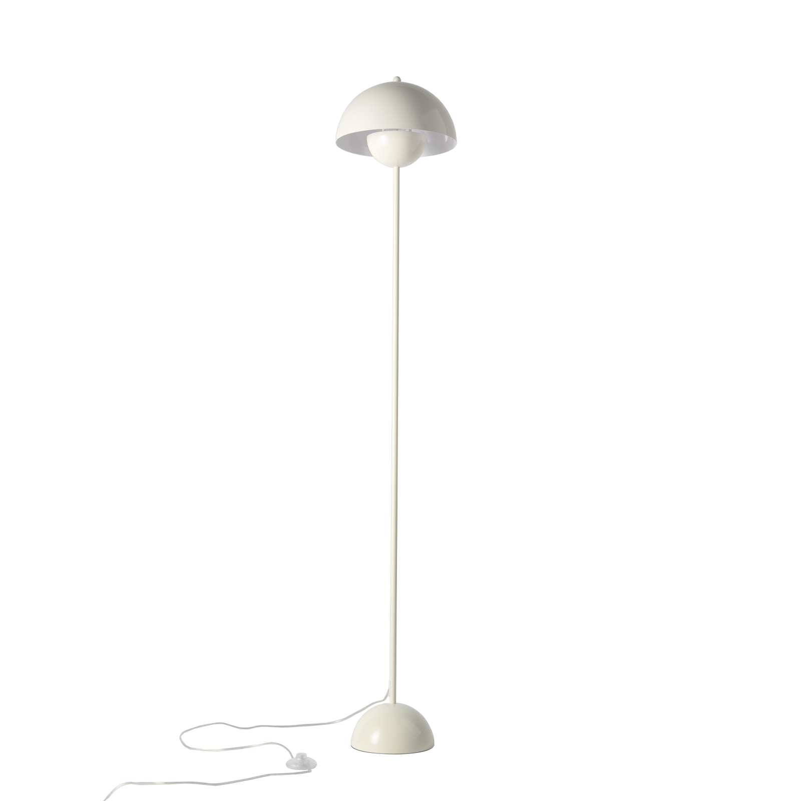 Lámpara de Pie en Forma seta – Estilo Nórdico Moderno, Metal Color Crema, Casquillo E27 SHAROM