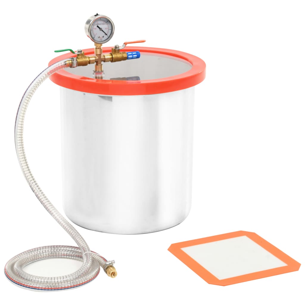 vidaXL Cámara Vacío Acero Inoxidable Bomba Desgasificación Encapsulado Capacidad 3.7 l,  5.5 l,  11.42 l y mas