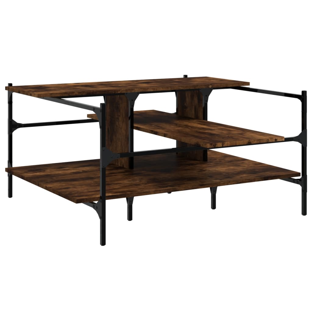 Vidaxl Mesa de Centro Madera de Ingeniería 100x100x48,5 Cm Negro