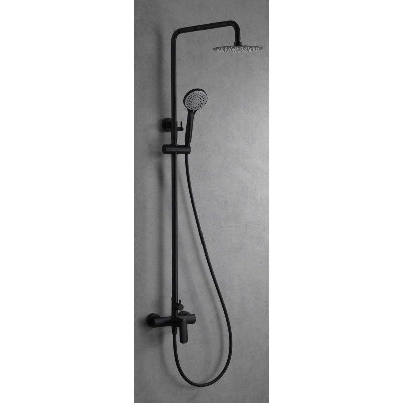 Imex Ural BDG040/NG columna moderna de ducha con grifería monomando negro mate