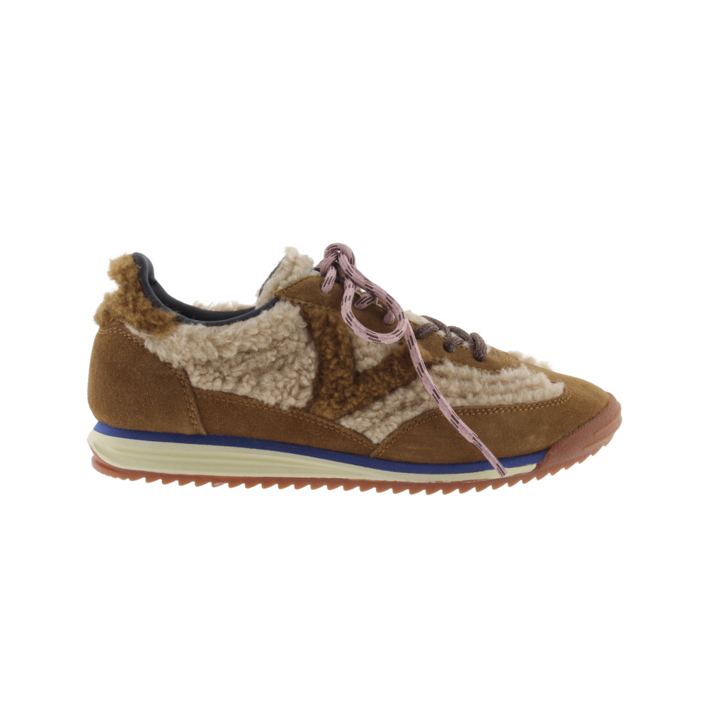 Victoria Saturno Zapatillas de borreguito con piezas de serraje y suela en sierra 1158120