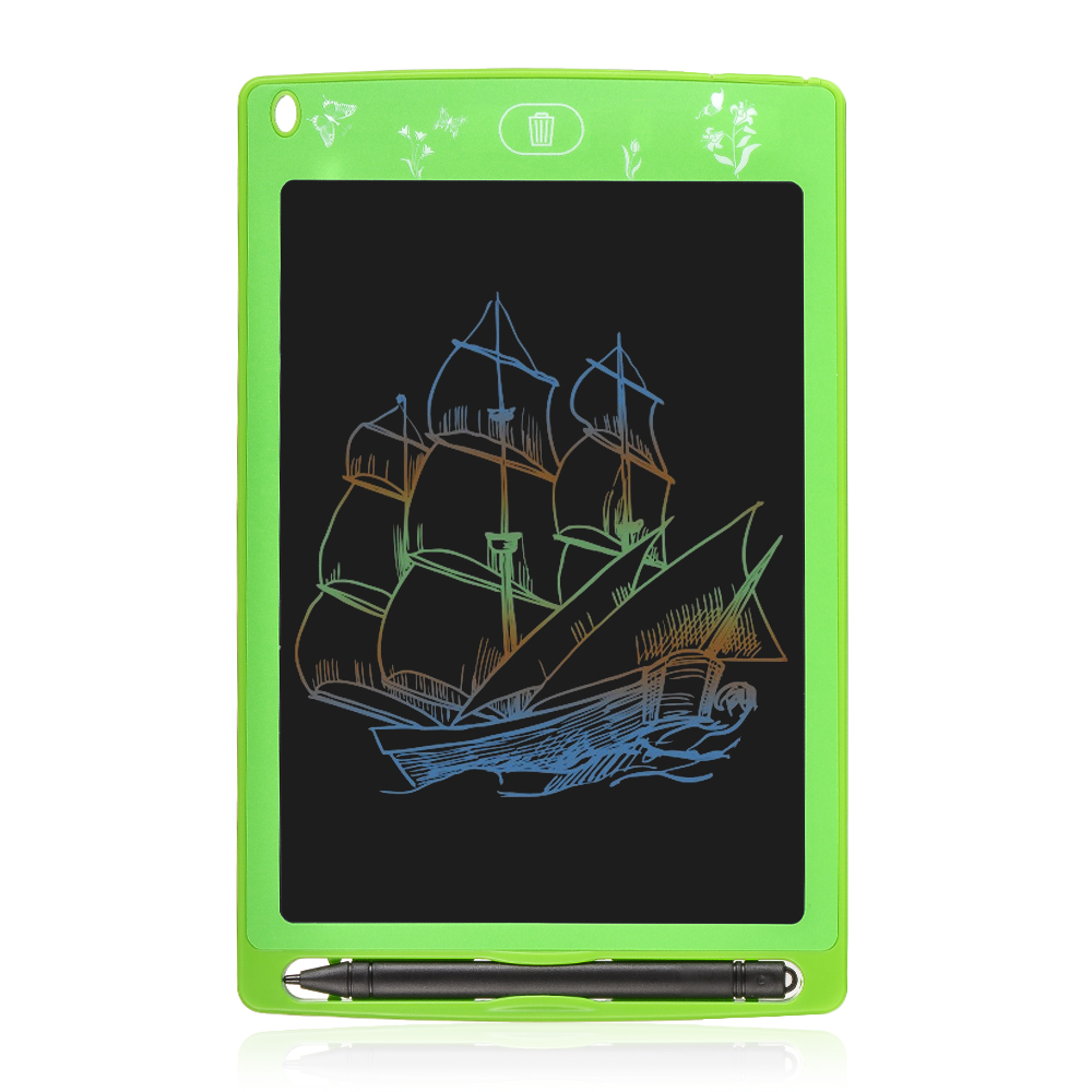 DAM. Tableta LCD portátil de dibujo y escritura con fondo multicolor de 8,5 pulgadas 14x0,6x22cm