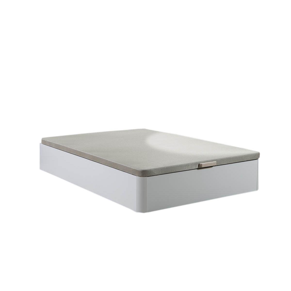 Canapé abatible  tapa tapizada 3D madera 25 BLANCO 90X190cm ATENAS