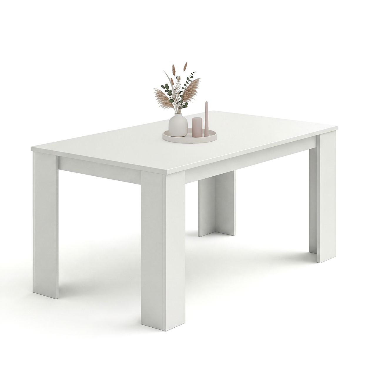 duehome - Mesa de comedor fija 140x80 cm Naya