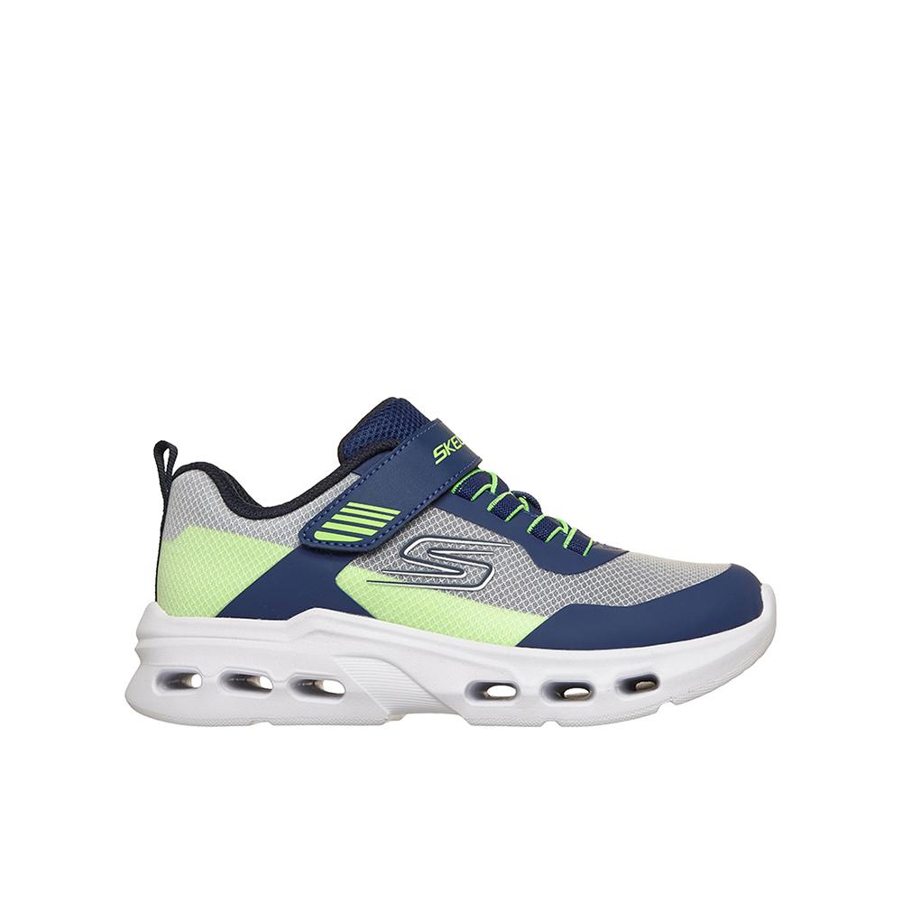 Zapatillas Skechers Glide-Step Drift - Zorzox Gris de Niño, modelo 405125L_NVLM con suela de 3cm y velcro 88967