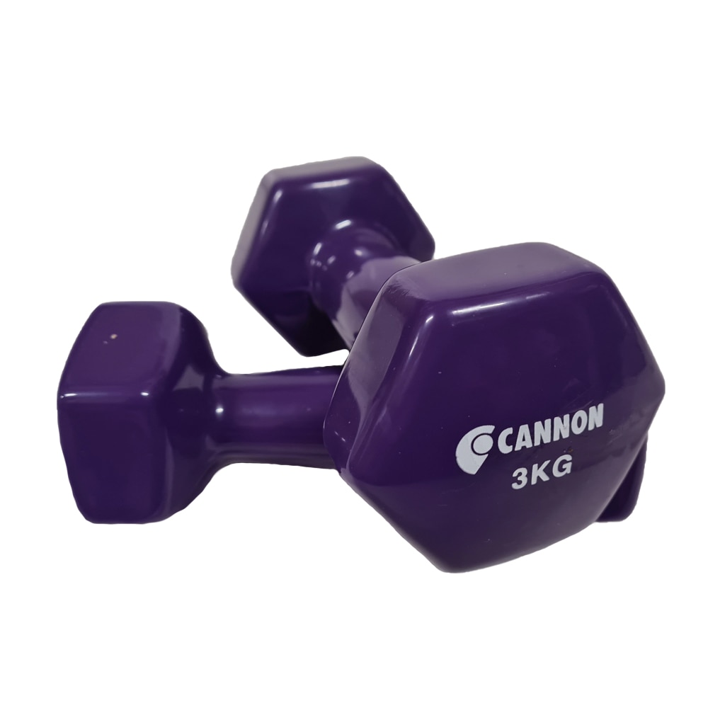 Juego de dos Pesas de Vinilo, 1, 1.5, 2, 3, 4, 5 Kg, set de Mancuernas de gimnasio para entrenamiento fitness y musculación, pesas hexagonales de vinilo, material de deporte.