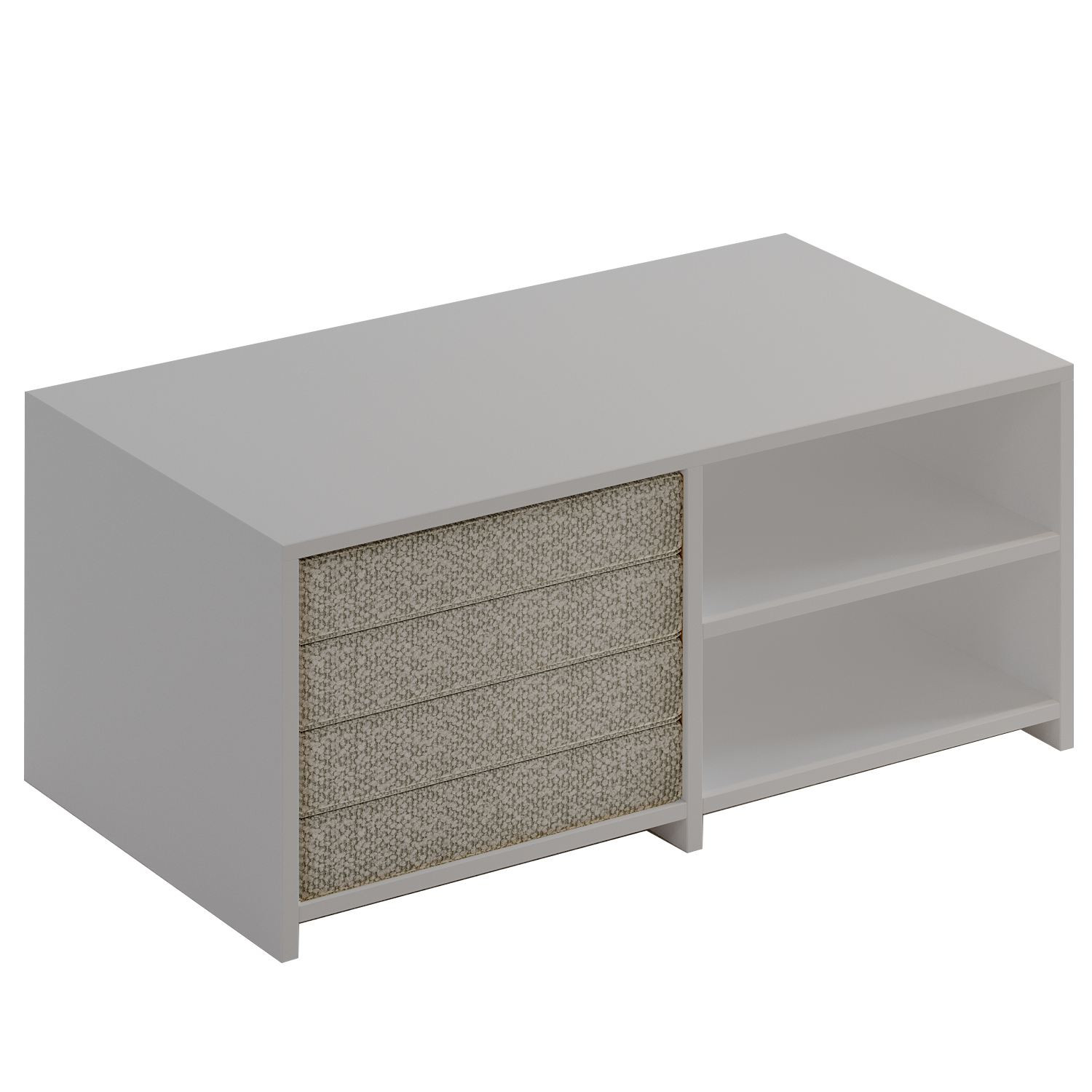 Habitat y Jardin - Mesa baja de madera "Gord" - 90 x 45 x 44 cm - Blanco