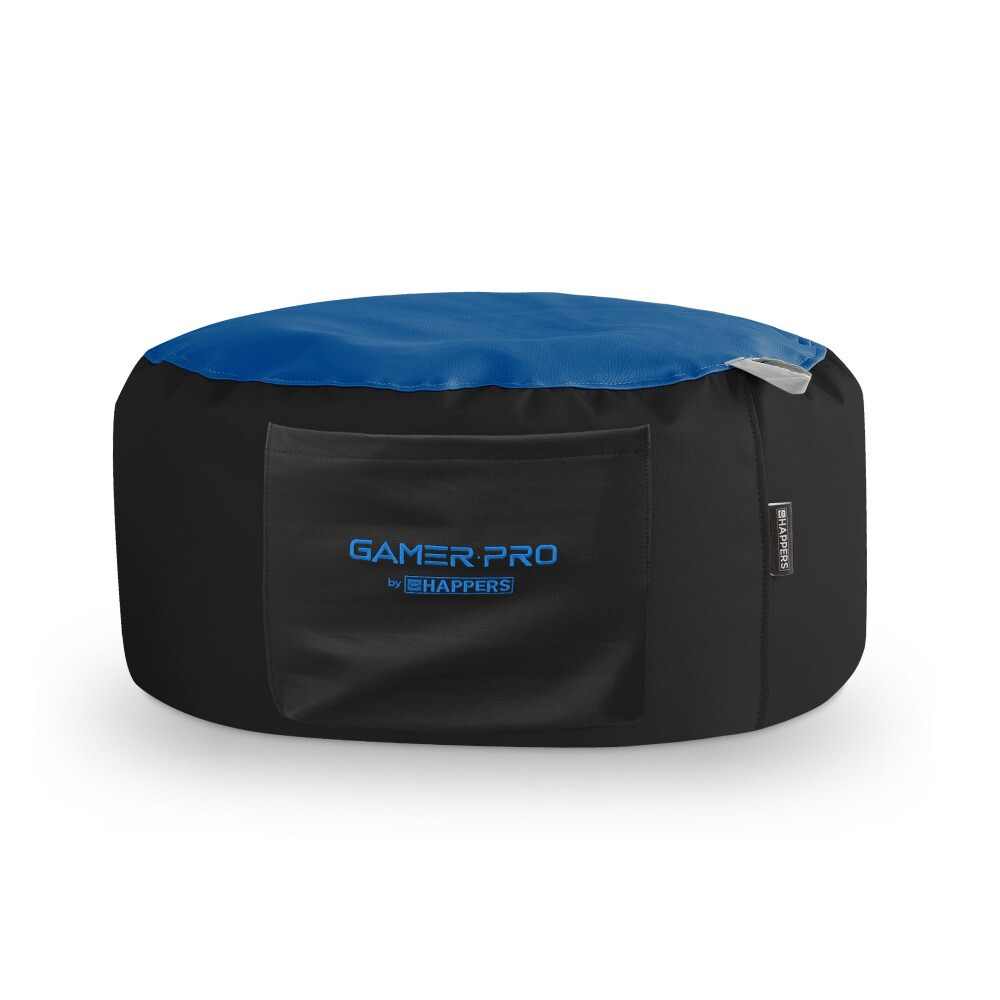 Puff Redondo Gamer Azul HAPPERS - Cómodo, ligero y resistente. Make it Happers®
