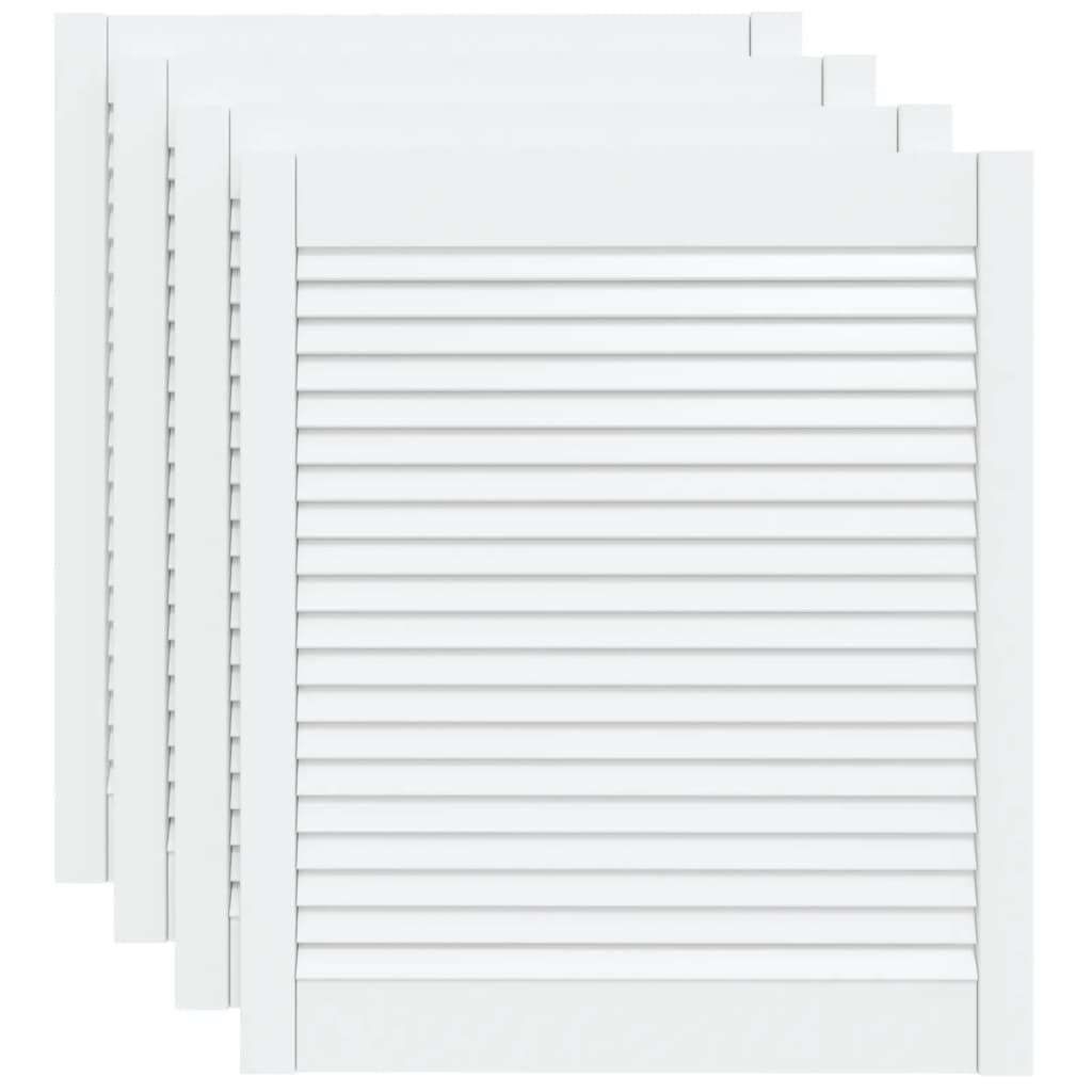 vidaXL 4x Puertas Persiana 69x59,4cm Celosía Rejilla Color Blanco,  Natural, y mas
