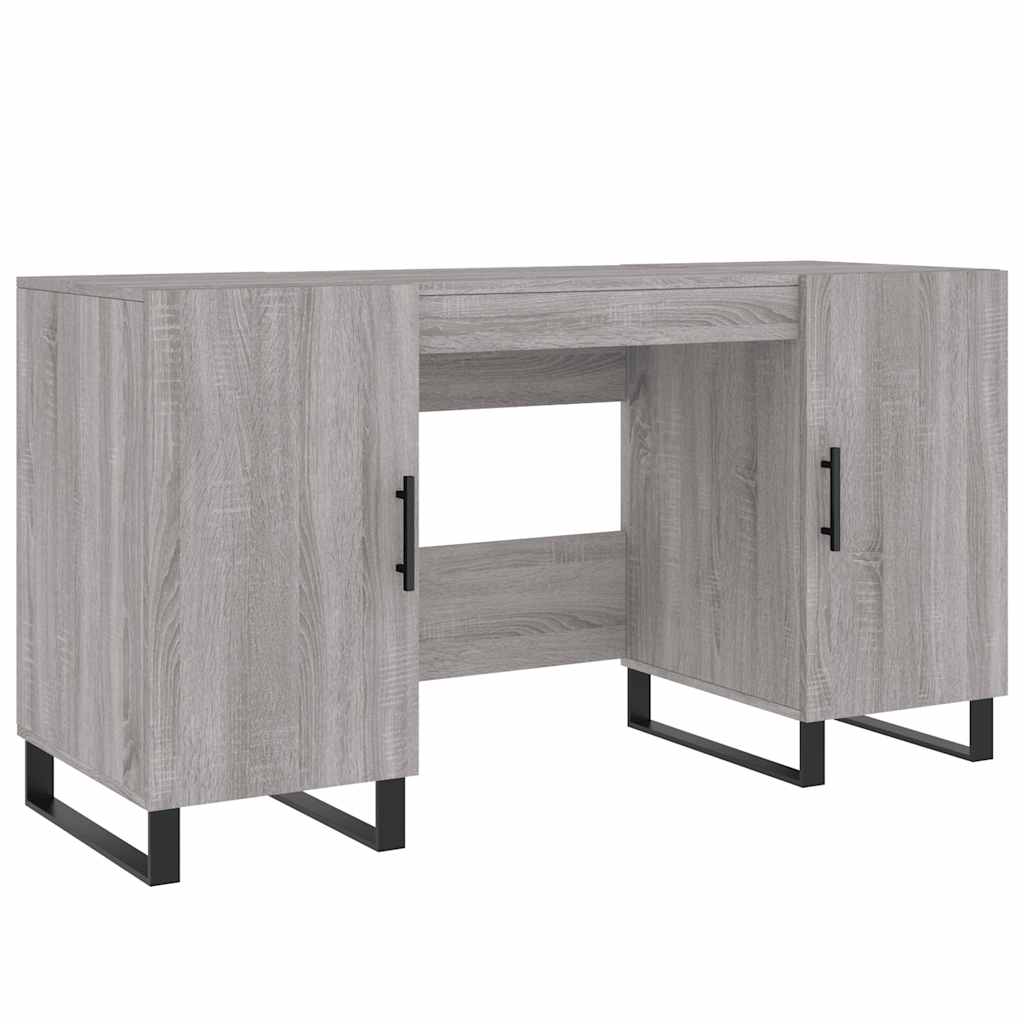 vidaXL Escritorio madera de ingeniería gris Sonoma 140x50x75 cm