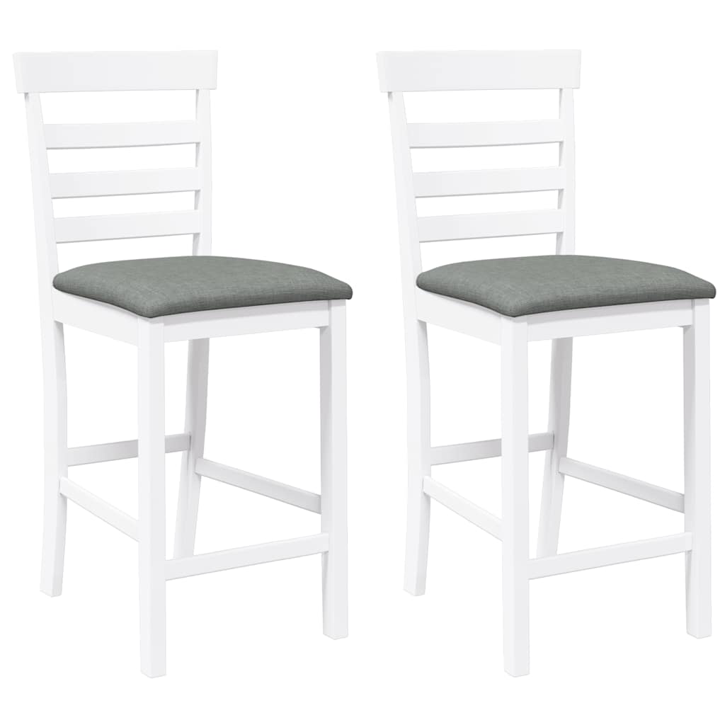 vidaXL Taburetes de cocina 2 unidades tela en color Blanco y marrón/Blanco y gris/Blanco y más | cómodas modernas ergonómicas para comedor cocina salón hogar