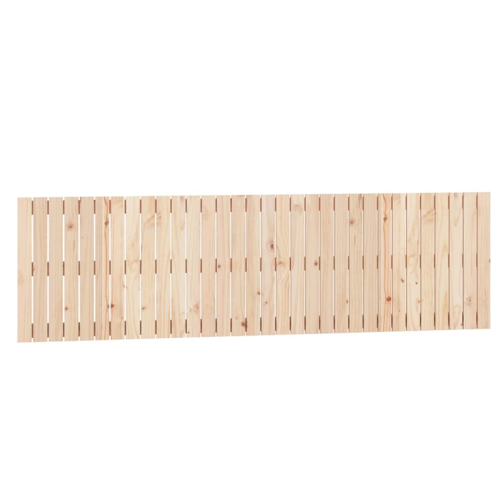 vidaXL Cabecero de cama de pared madera maciza de pino 204x3x60 cm