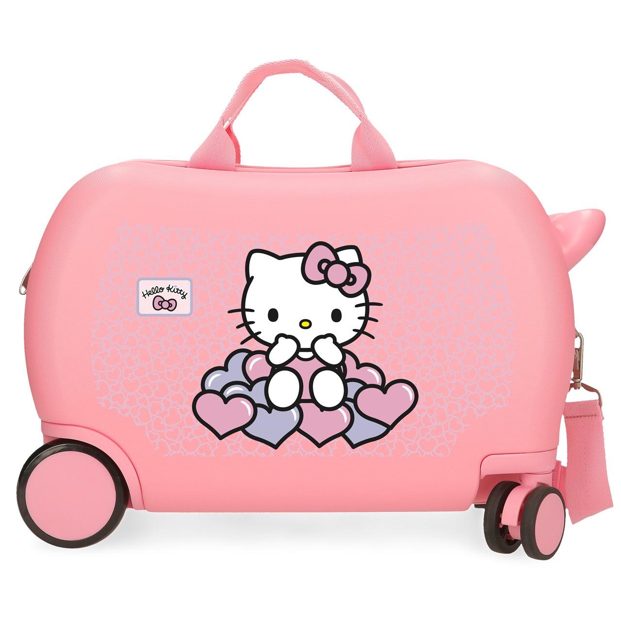 Maleta infantil Hello kitty hearts & dots rosa 45x31x20 cm