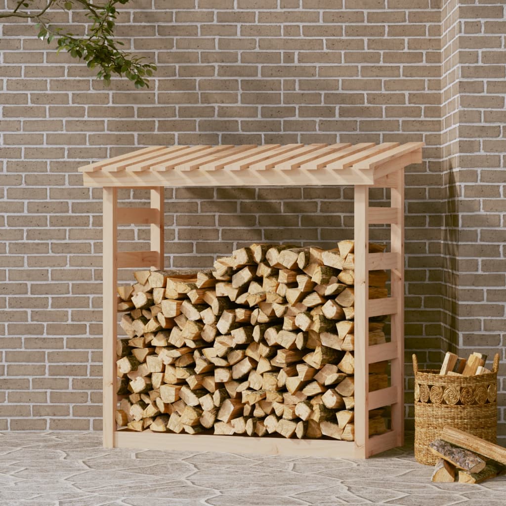 vidaXL Leñero de Chimenea Estante Almacenamiento Soporte Color Natural,  Blanco, y mas
