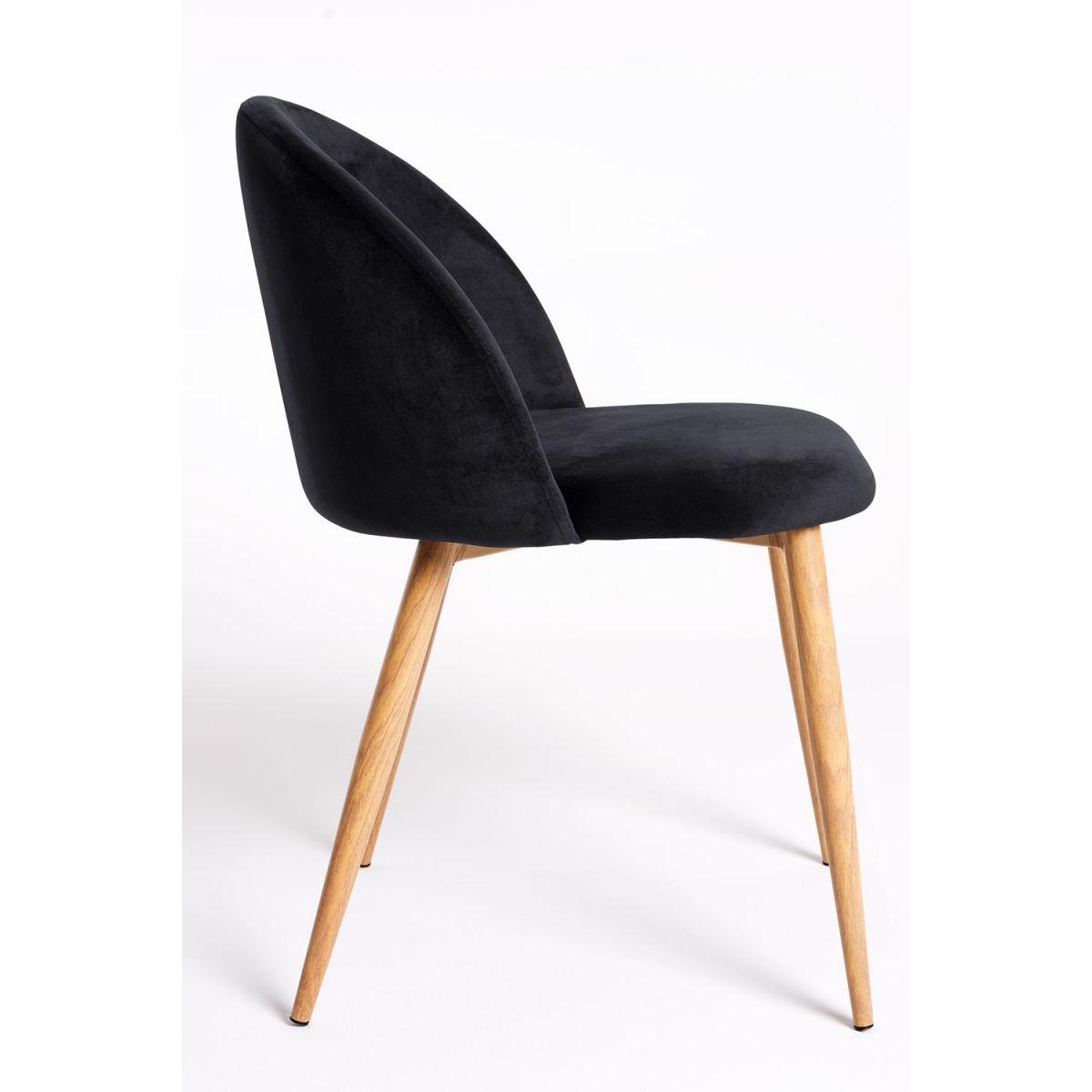Regalos Miguel - Packs Sillas Comedor - Pack 4 Sillas Vint Terciopelo - Negro
