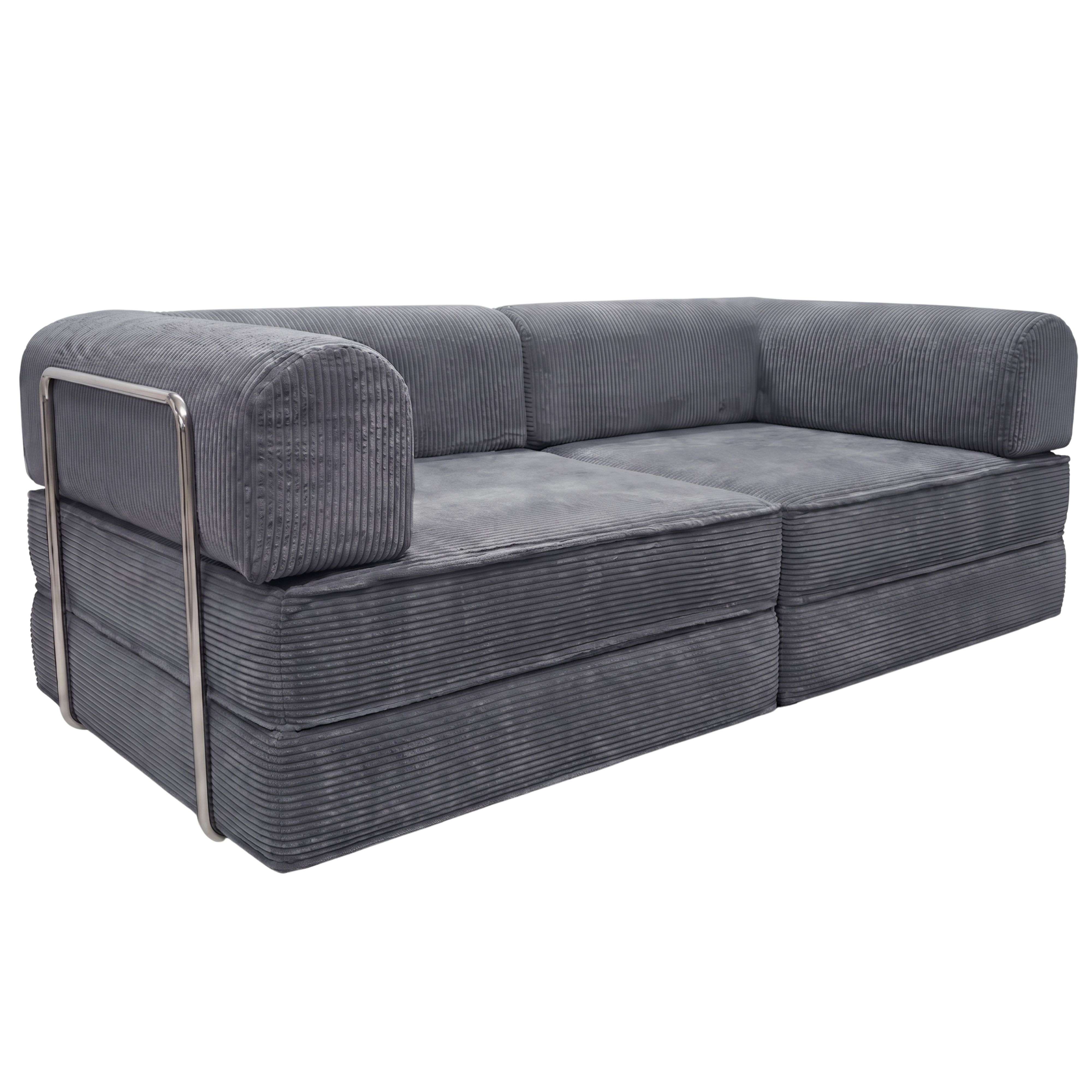 Miroytengo Sofá Cama Futón Plegable Nest 2 Plazas Salón Pana 182 cm