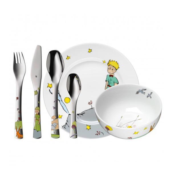 Set de Vajilla Infantil El Principito 6 piezas WMF - Porcelana y Acero Inoxidable, Apto para Microondas y Lavavajillas