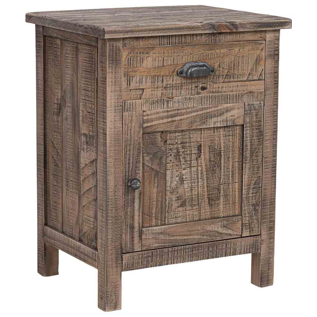 Wonderlust Deco - Mesita de noche de madera marrón 50x40x65h cm Marrón 50x40x65h cm