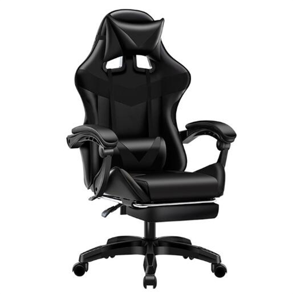 Silla de gaming CON repozapiel Oficina Soporte Lumbar Giratoria Escritorio Sillon Ruedas Despacho casa sillas profesional LOL ordenador WCG CON Reposapiés