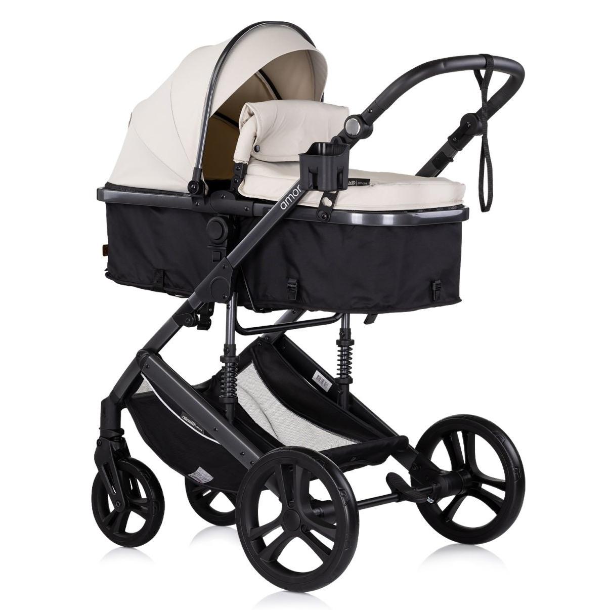 Carrito de Bebé AMORE Chipolino Dúo Convertible con Asiento Transformable en Capazo y Reversible