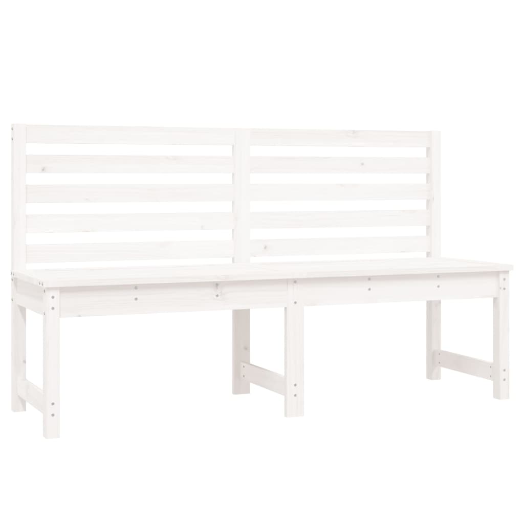 vidaXL Banco de jardín madera maciza pino blanco 157,5 cm