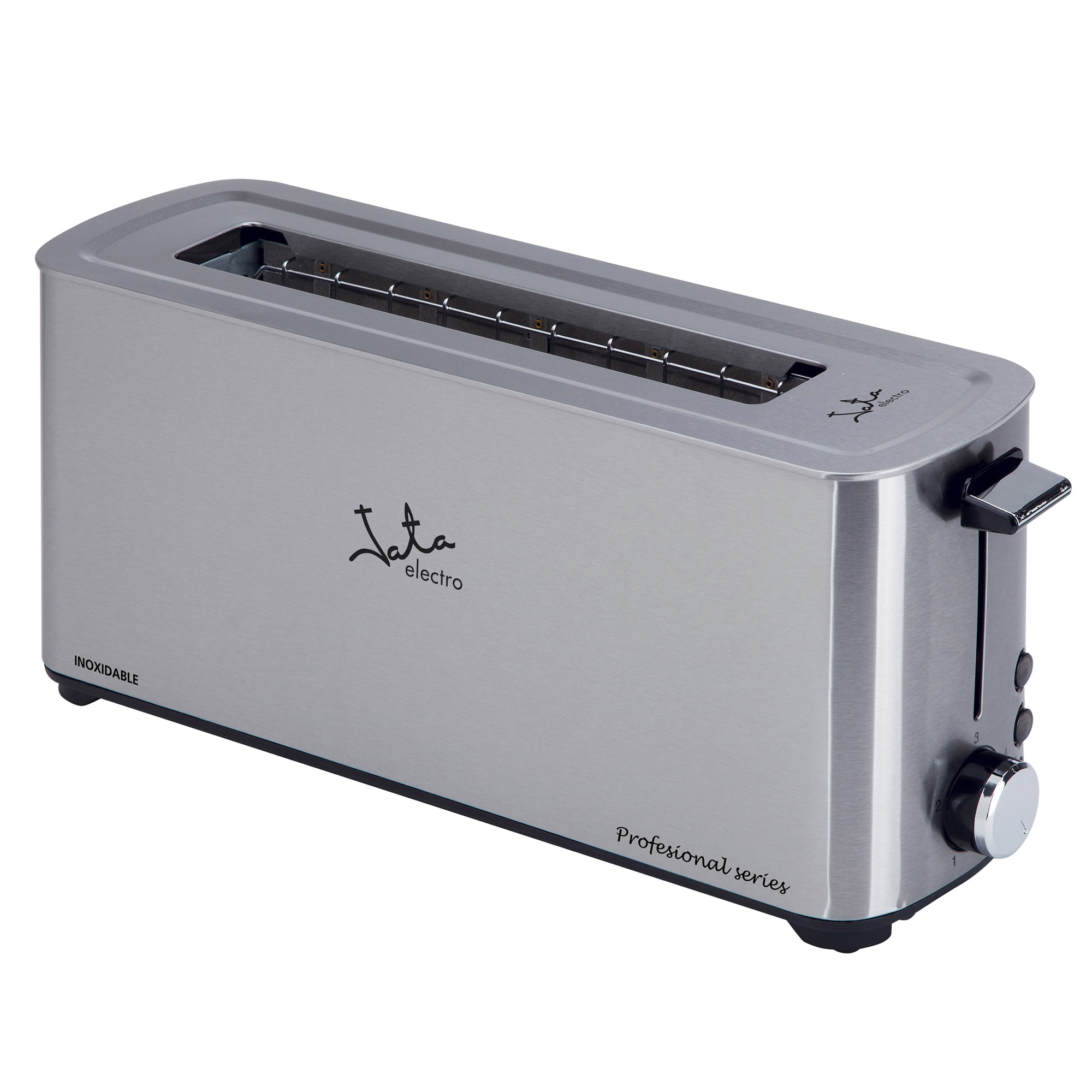 Jata Tostadora de Ranura Ancha Bandeja recogemigas Acero Inoxidable 1000W - TT1043