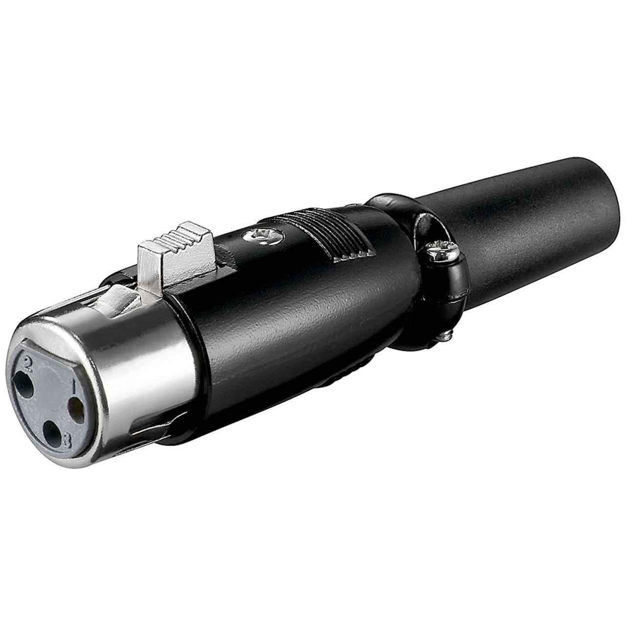 Wentronic Goobay Microphone Jack 3pin Negro - Conector (3pin, Negro, 1 Pieza(s))