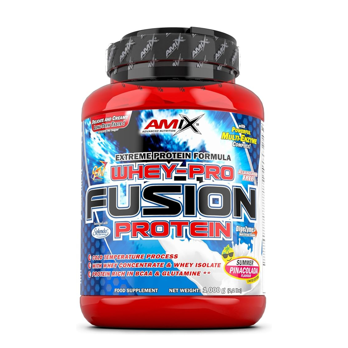 AMIX Whey Pro Fusion - 1 Kg Proteína con Aislado y Concentrado de Suero para el Desarrollo Muscular y Recuperación