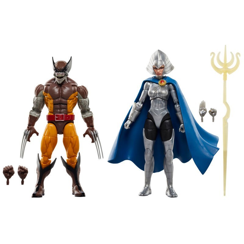 BLISTER FIGURAS WOLVERINE Y LILANDRA NERAMANILEGENDS SERIES MARVEL 15CM