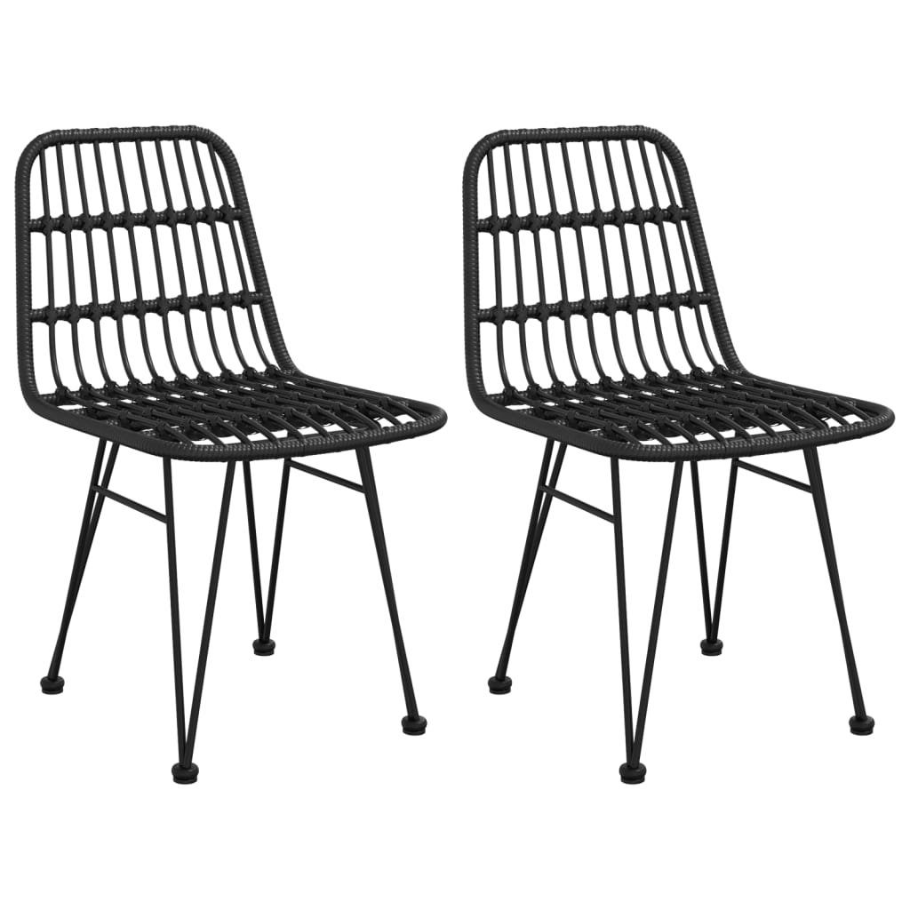 vidaXL Sillas de jardín 2 unidades ratán sintético 48x62x84 cm