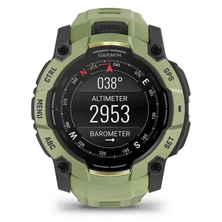 Garmin Instinct 3 AMOLED 3.3 cm (1.3") 50 mm Digital 416 x 416 Pixeles Pantalla táctil Verde. Gris GPS (satélite)
