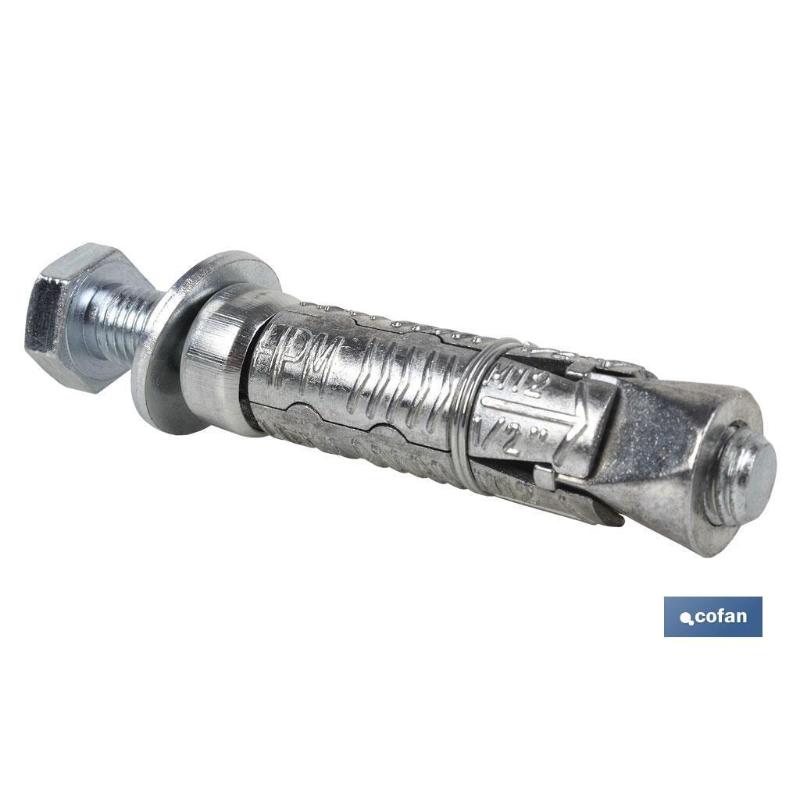 Anclaje zamak hpm m-12x100 con tornillo 8.8   caja 20 unid.