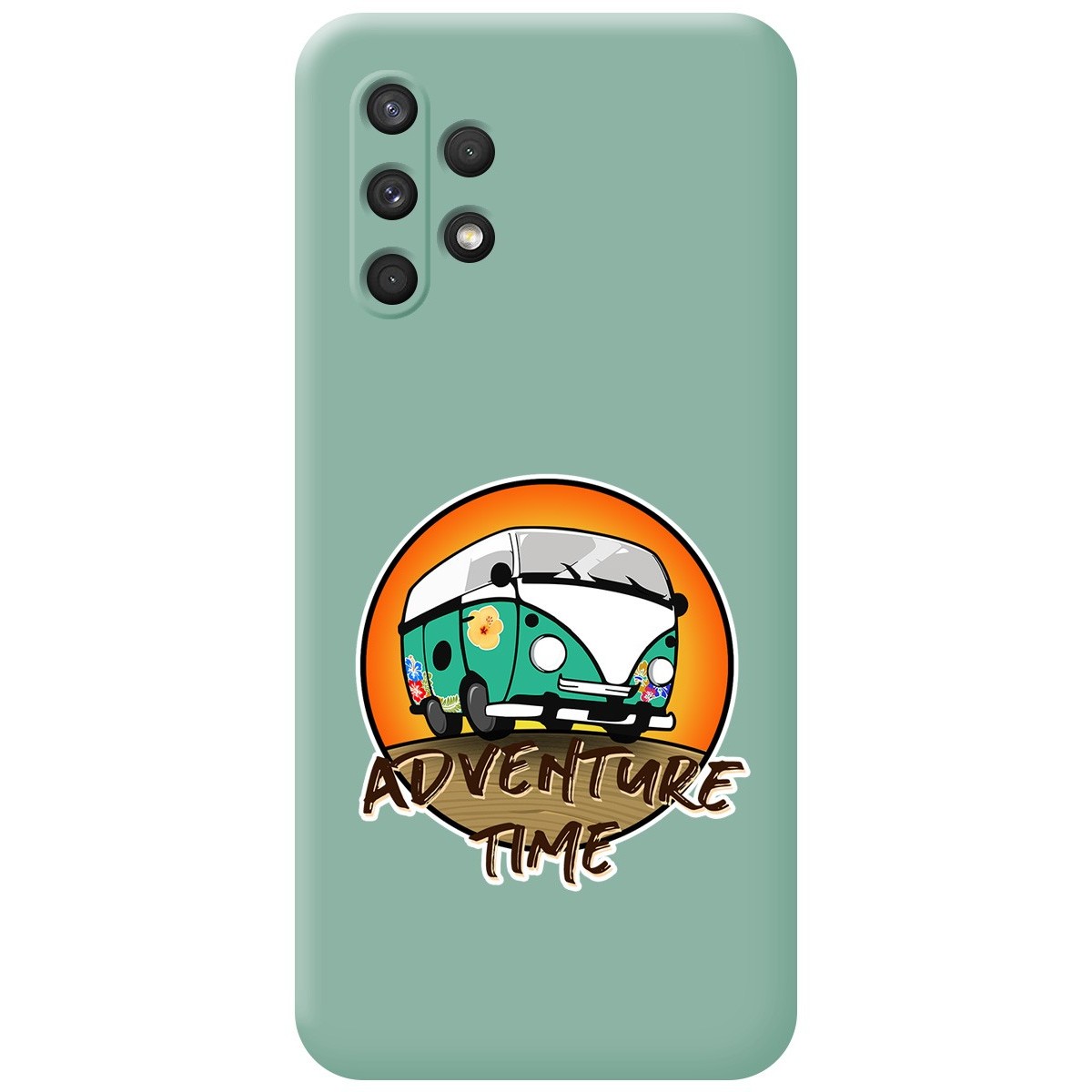 Tumundosmartphone Funda Silicona Líquida Verde para Samsung Galaxy A32 4G diseño Adventure Time Dibujos