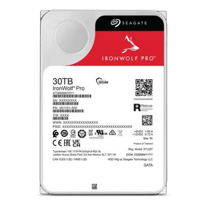 Seagate IronWolf Pro ST30000NT011 disco duro interno 30 TB 7200 RPM 512 MB 3.5" Serial ATA III