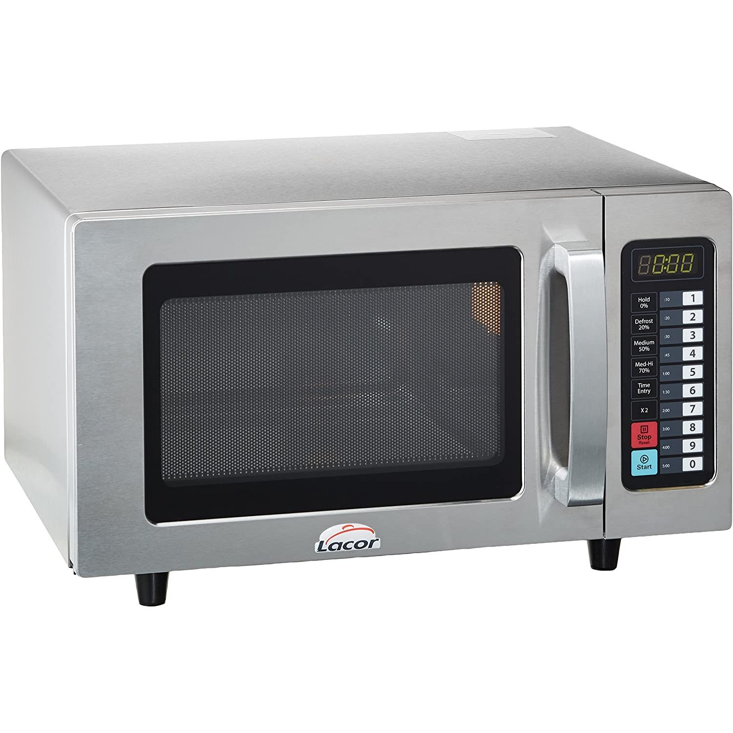 Lacor 1 69325-Horno microondas Profesional Fabricado, 25 L, 1000 W, Acero Inoxidable [Clase de eficiencia energética A++]