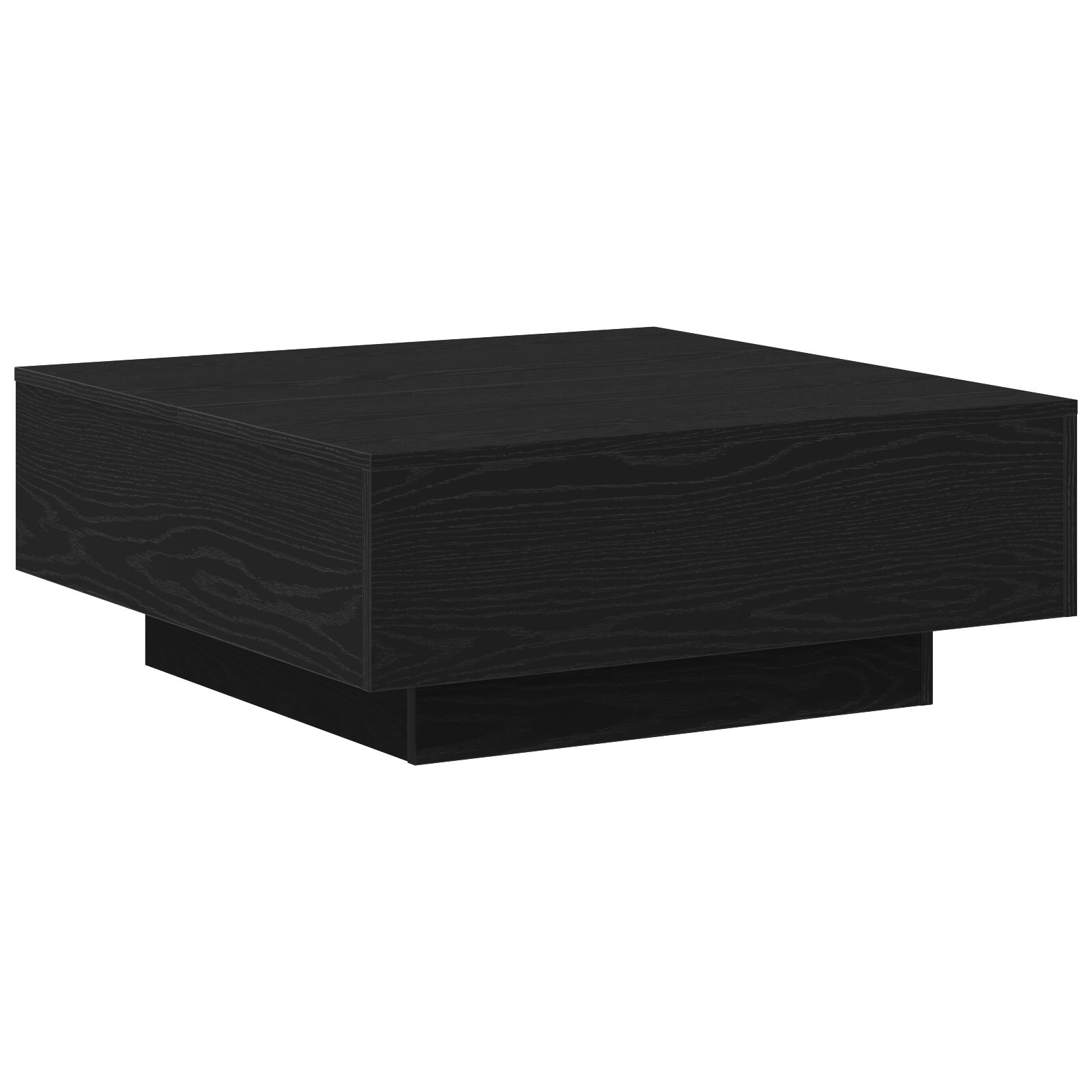 Mesa de Café vidaXL Negra de Roble 80x80x31 cm de Madera Ingenierizada