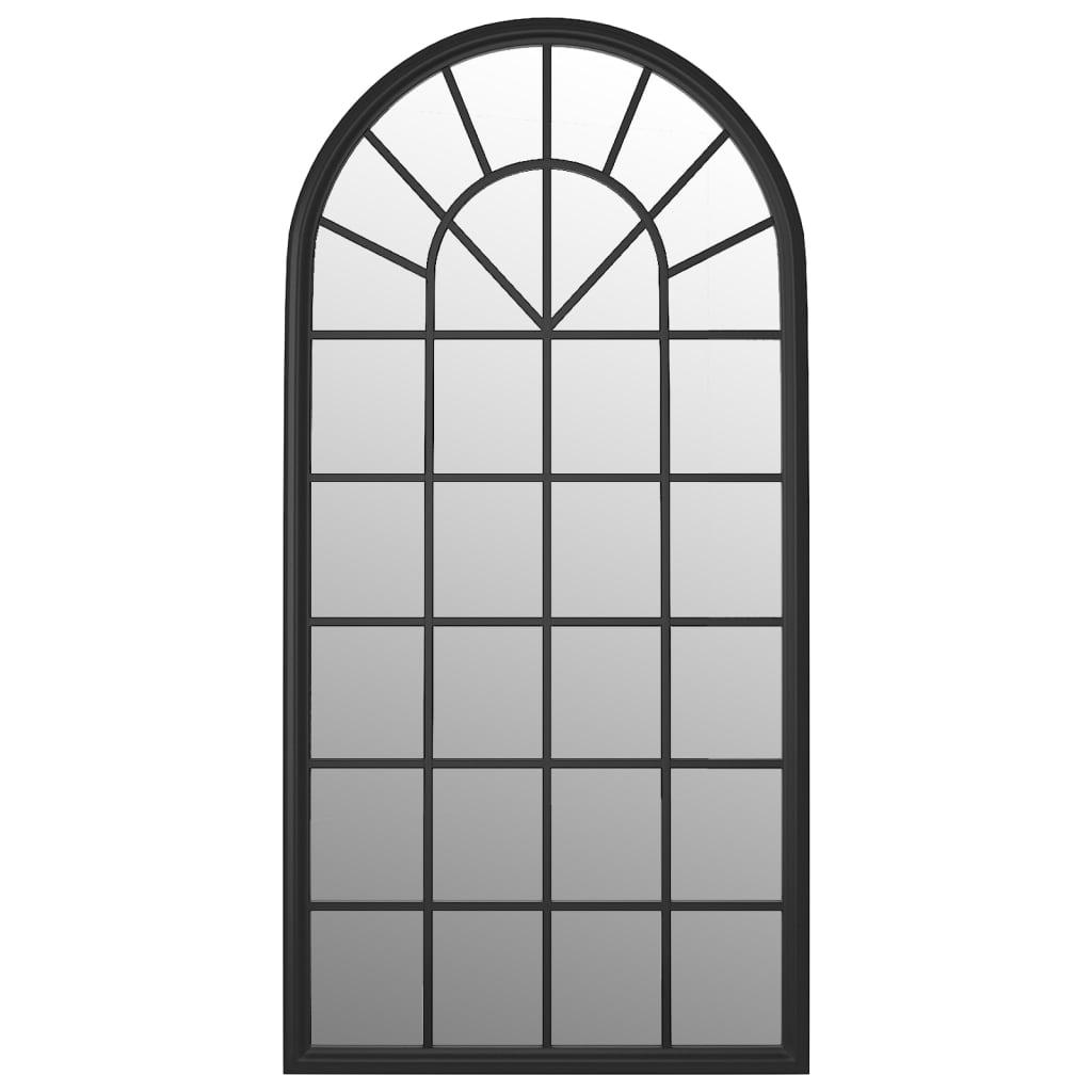 vidaXL Espejo hierro negro para uso interior 90x45 cm