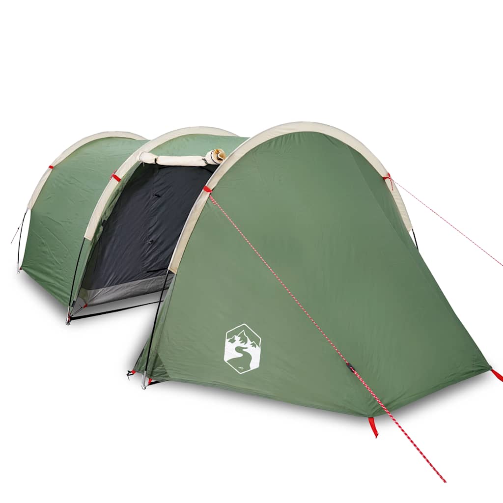 vidaXL Tienda de campaña túnel para 4 personas impermeable verde