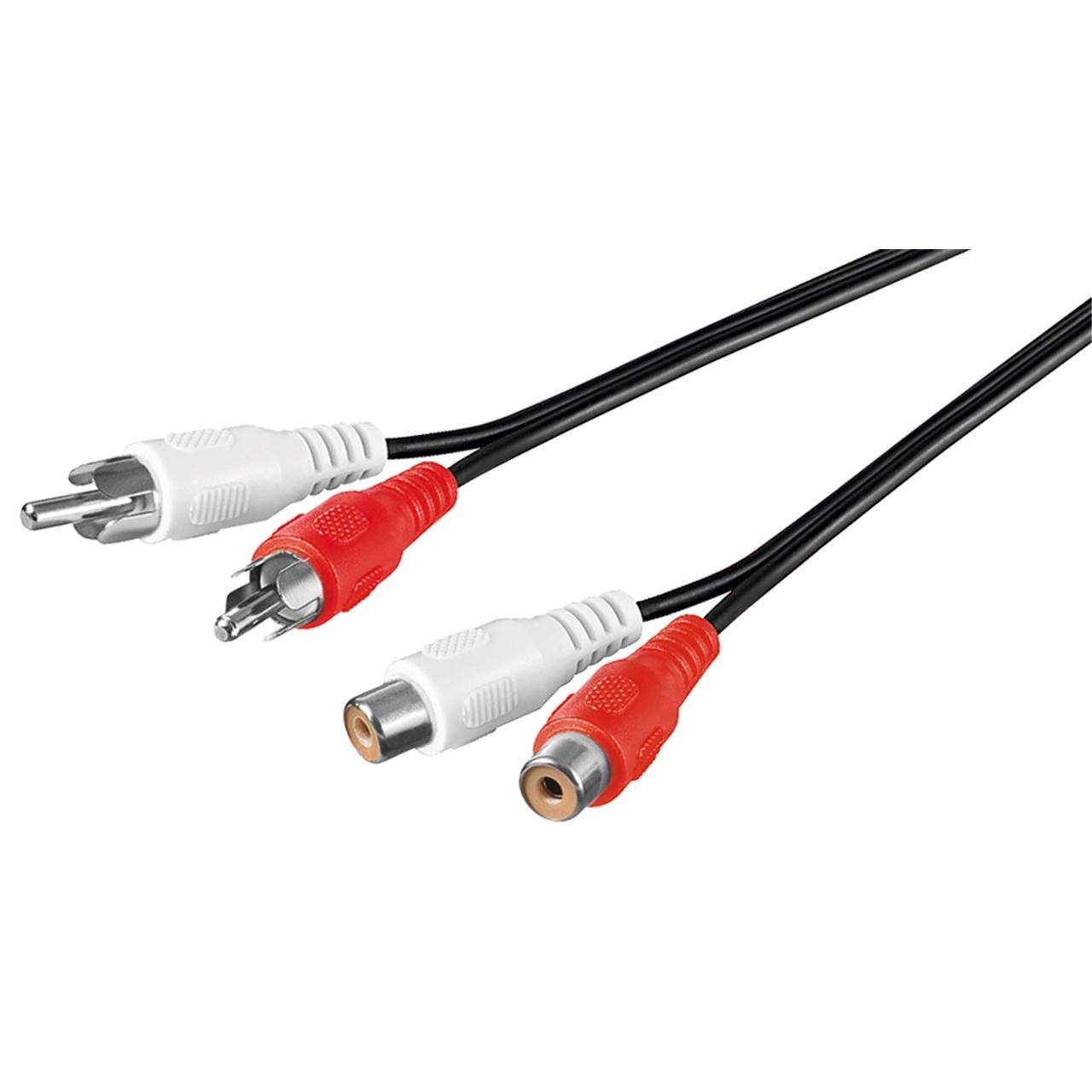 Goobay AVK 125-500 5.0m cable de audio 5 m 2 x RCA Negro