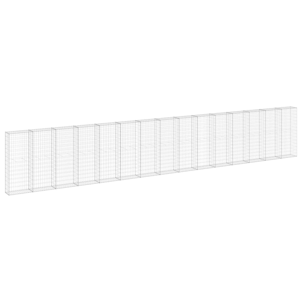 Muro de Gaviones Vidaxl con Cubiertas de Acero Galvanizado