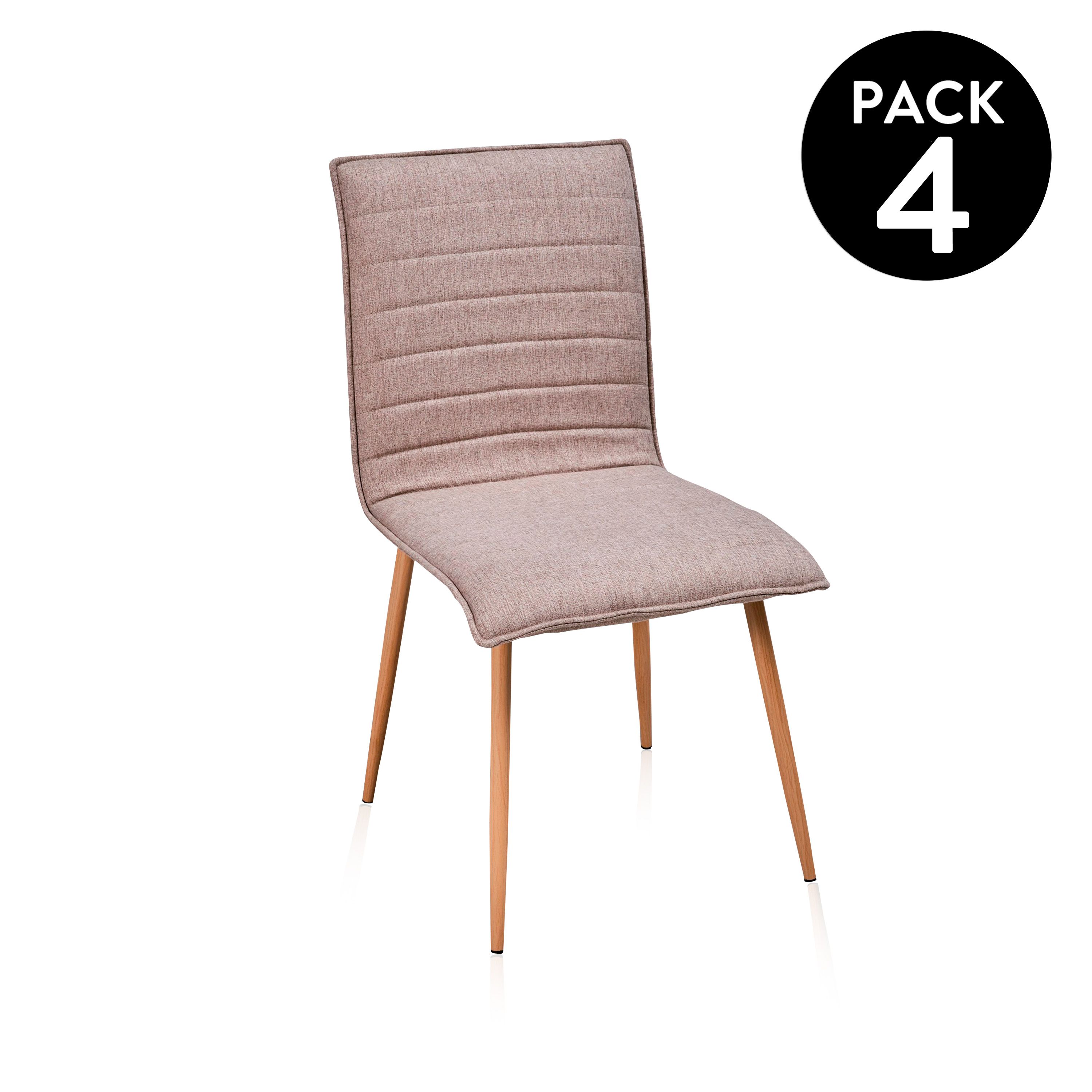 Pack 4 sillas de comedor Jules