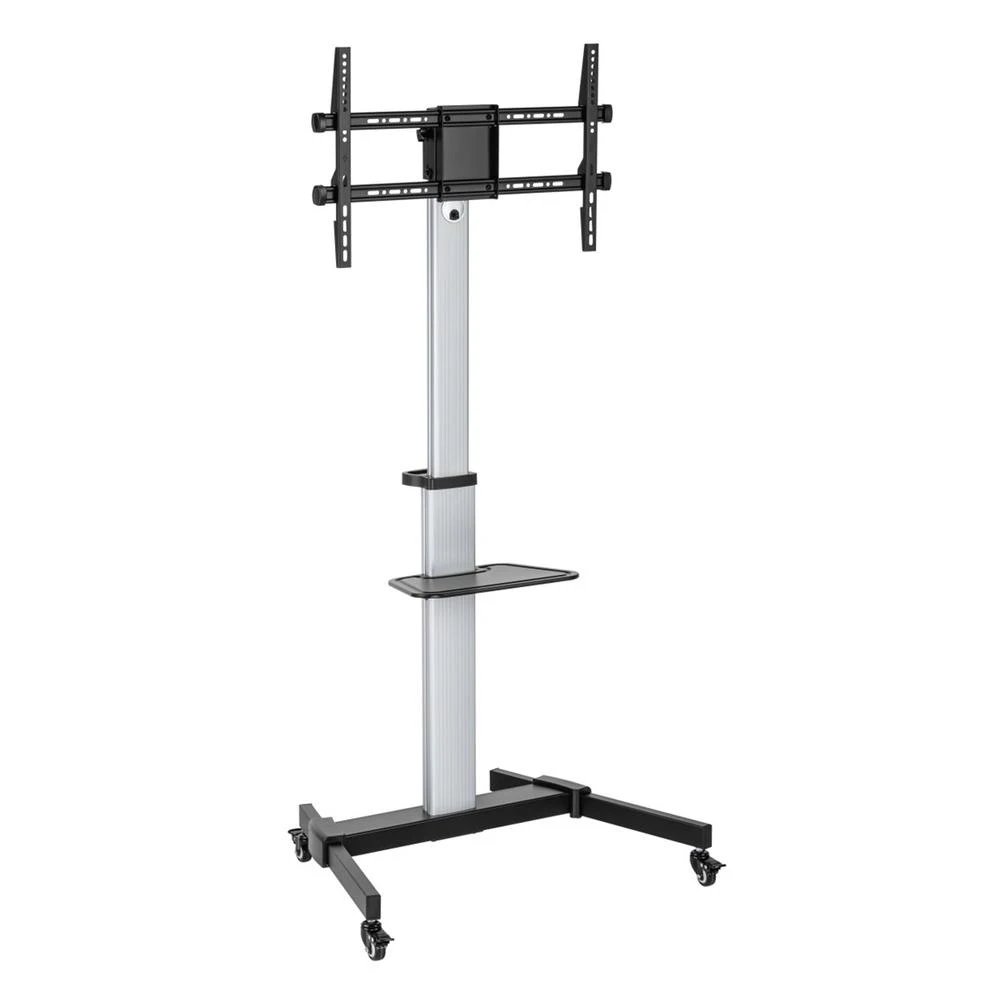 Ewent - Soporte de suelo con ruedas EW1583 para pantallas hasta 86 pulgadas y 50 kg, móvil y estable para oficina, aula o eventos