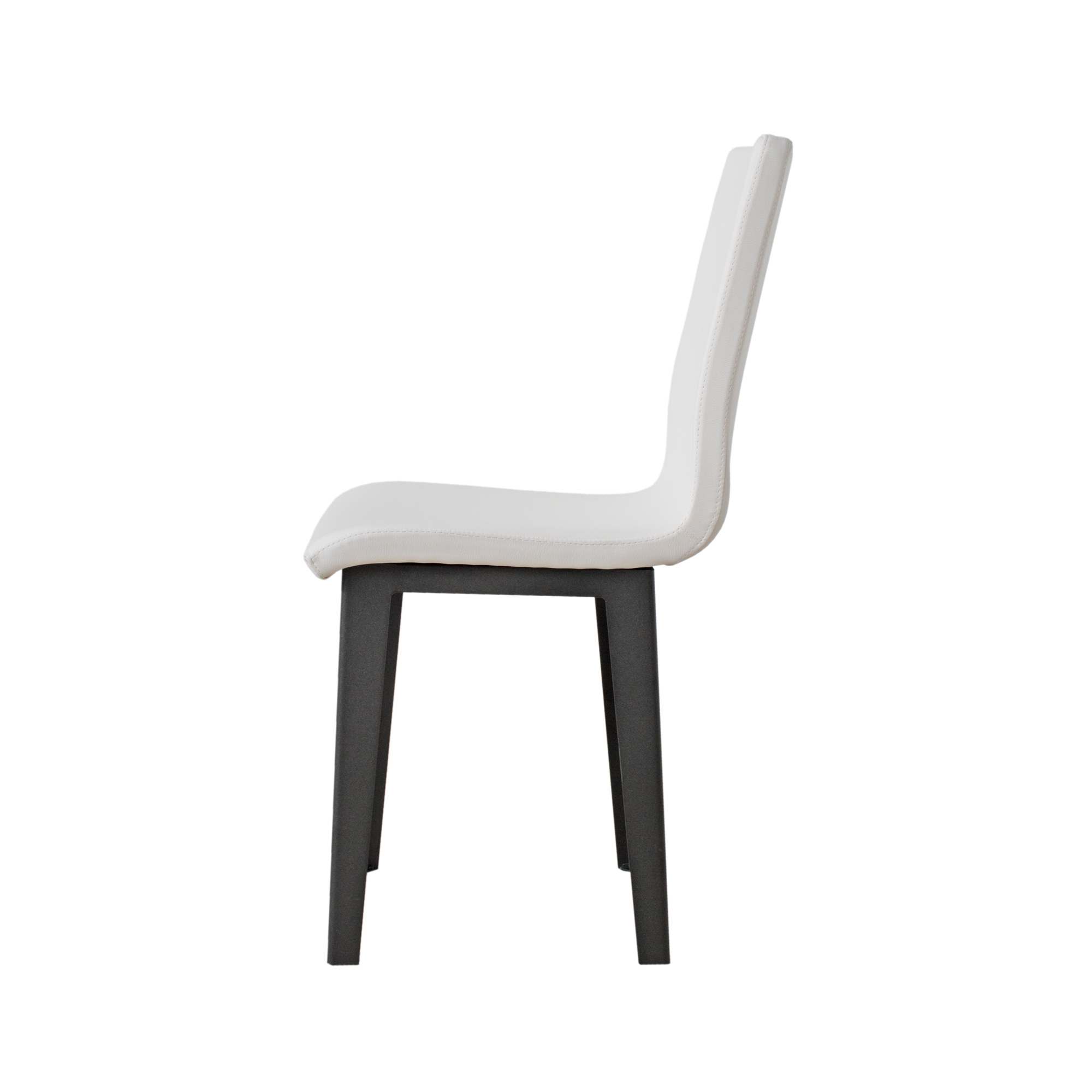 Silla Armida Patas antracita Cojín blanco 01 (Patas cónicas) - Itamoby
