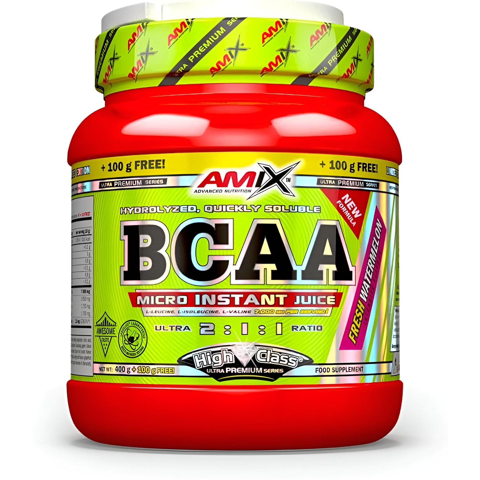 BCAA Instant Juice 500g  Suplemento en polvo con aminoácidos  Amix Nutrition
