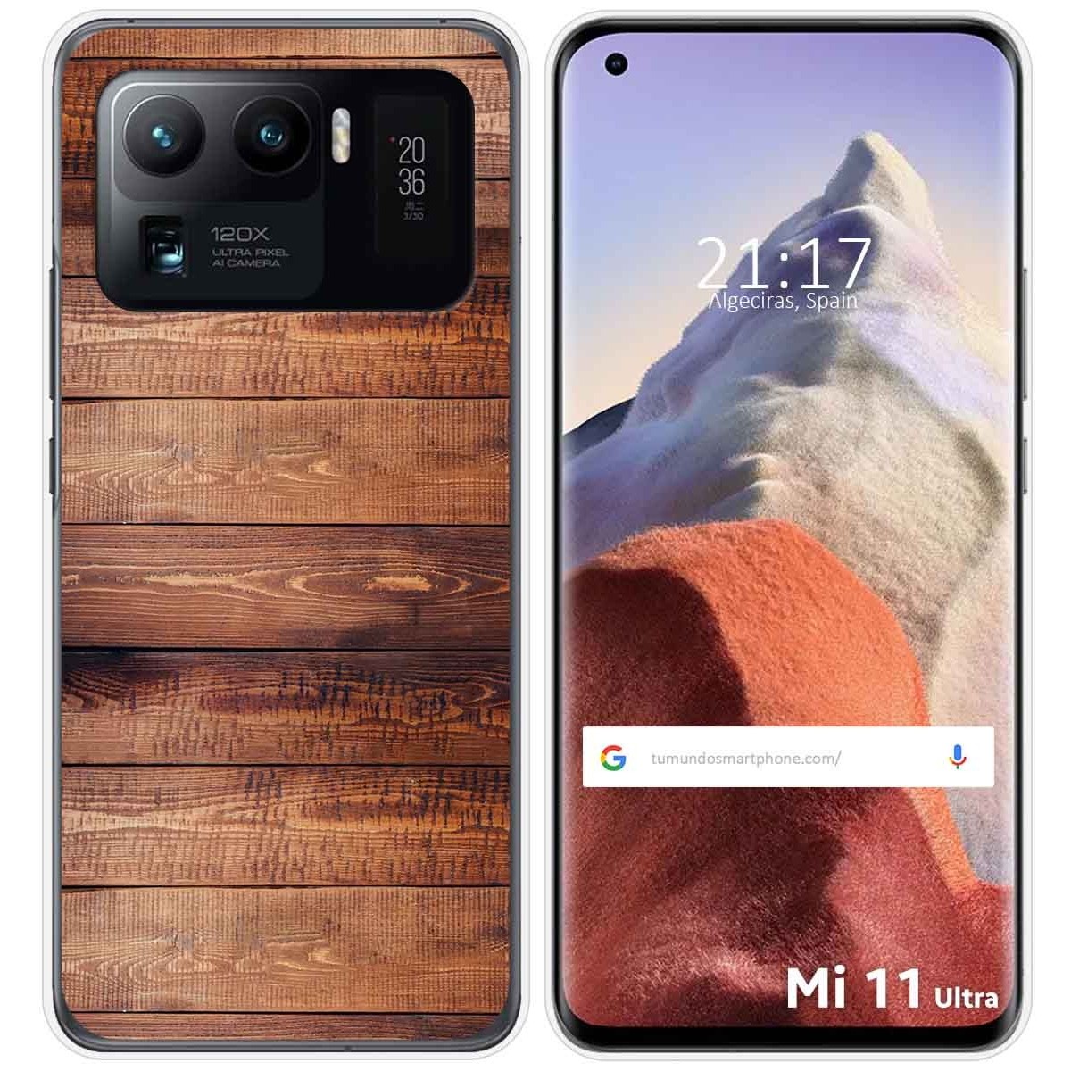 Funda Gel Tpu para Xiaomi Mi 11 Ultra 5G diseño Madera 02 Dibujos